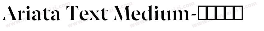 Ariata Text Medium字体转换